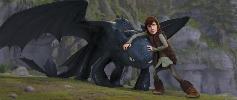 Una scena del film Dragon Trainer (How to Train Your Dragon)