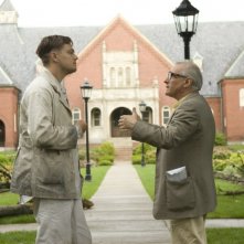 DiCaprio e Scorsese sul set di Shutter Island, tratto da L'isola della paura di D. Lehane.