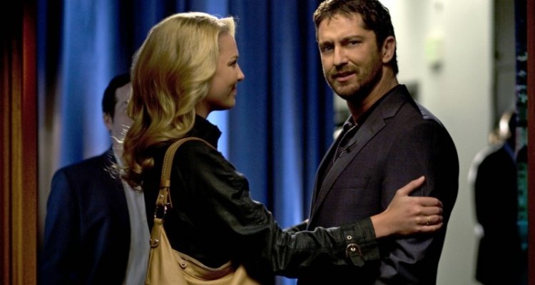 Katherine Heigl e Gerard Butler in una immagine del film La dura verità