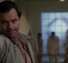 David Warbeck e Catriona MacColl in una scena del film E tu vivrai nel terrore - L'aldilà ( 1981 )