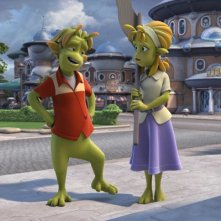Lem e Neera in una scena del film d'animazione Planet 51