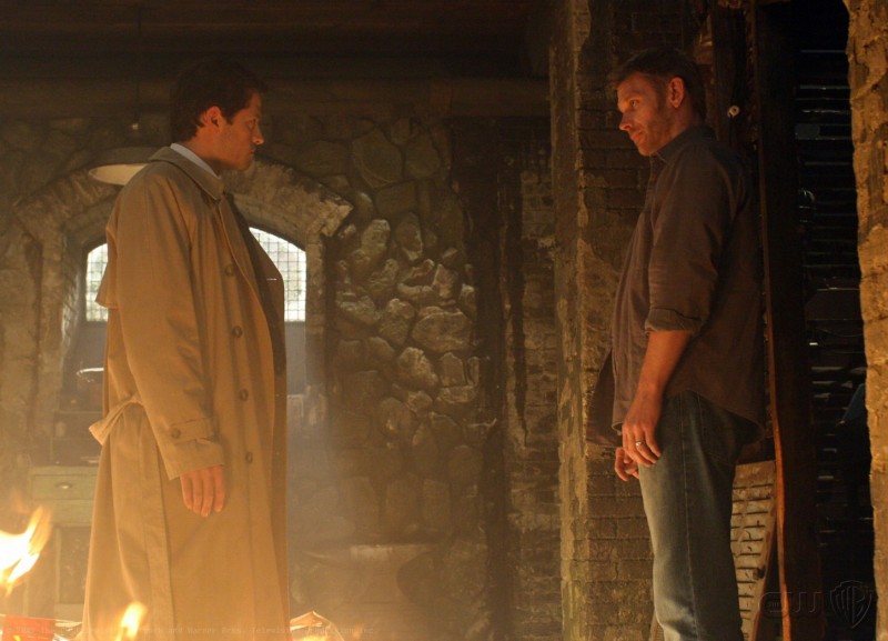 Supernatural Misha Collins E Mark Pellegrino In Una Scena Dell Episodio Abandon All Hope 138597