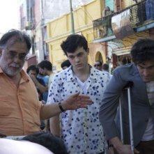 Vincent Gallo e Alden Ehrenreich con Francis Ford Coppola sul set di 'Segreti di famiglia' (Tetro, 2009)