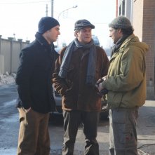Ahmed Hefiane con Ennio Fantastichini e Paolo Briguglia in una scena del film La cosa giusta (2009)