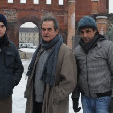 Ahmed Hefiane con Ennio Fantastichini e Paolo Briguglia in una sequenza del film La cosa giusta (2009)