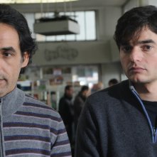 Ahmed Hefiane con Paolo Briguglia in una scena del film La cosa giusta (2009)
