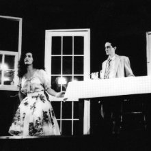 Marina Suma e Nicola Natalia, durante le prove per il film Cuori nella tormenta (regia di Enrico Oldoini)