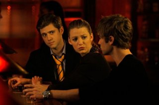 Trip (Aaron Tveit), Serena (Blake Lively) e Nate (Chace Crawford) nell'episodio The Last Days of Disco Stick di Gossip Girl