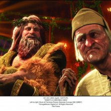A Christmas Carol: l'anziano Scrooge con lo spirito del Natale presente