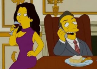 Carla Bruni e Sarkozy in versione Simpson nell'episodio The Devils Wears Nada (Stagione 21)