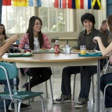 Michael Welch, Christian Serratos, Justin Chon e Anna Kendrick pranzano assieme nel film The Twilight Saga: New Moon