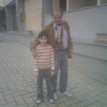 Massimo Sarchielli con Leonardo Bertuccelli sul set della miniserie Il mostro di Firenze