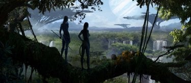 Il bellissimo pianeta Pandora in una sequenza del film Avatar, diretto da James Cameron