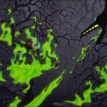 La terribile lotta tra il principe Filippo e la strega Malefica de La bella addormentata nel bosco