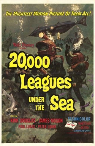 Locandina del film 20000 leghe sotto i mari ( 1954 )