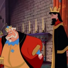 Re Uberto con Re Stefano e il principe Filippo in una scena del film La bella addormentata nel bosco