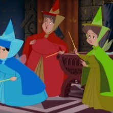 Le tre simpatiche fate del film d'animazione La bella addormentata nel bosco ( 1959 )