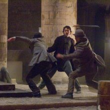 Robert Downey Jr. in una scena di Sherlock Holmes