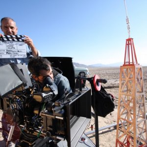 Massimo Polidori sul set messicano di Viaggio a Tulum.