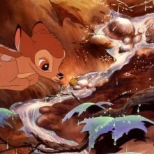Il cerbiatto in una scena del film Bambi ( 1942 )