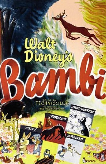 Locandina Del Film Bambi 1942 Della Disney 140951