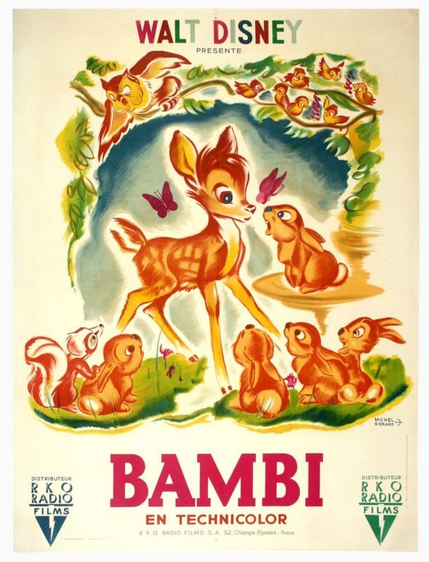 Locandina Francese Del Film D Animazione Bambi 1942 140952