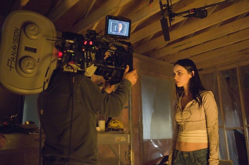 Megan Fox durante le riprese del film Jennifer's Body, scritto da Diablo Cody