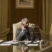 Morgan Freeman in una sequenza del film Invictus