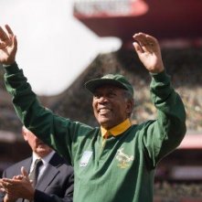 Morgan Freeman nel ruolo di Nelson Mandela nel film Invictus