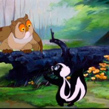 La puzzola Fiore in una scena del film d'animazione Bambi