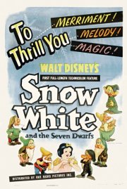 Una bella locandina del cartoon Biancaneve e i sette nani ( 1937 )