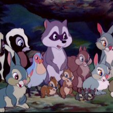 Una scena di massa del film d'animazione Bambi ( 1942 )