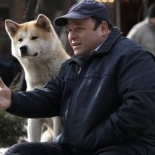 Il can Hachi sul set del film Hachiko