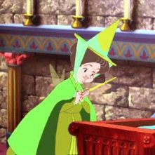 La fata Fauna in una scena del film d'animazione La bella addormentata nel bosco ( 1959 )