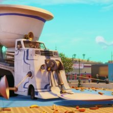 La macchina infernale inventata da Flint Lockwood nel film Piovono polpette