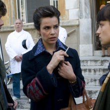 Micaela Ramazzotti, Francesco Rapalino e Giulia Burgalassi in un'immagine de La prima cosa bella