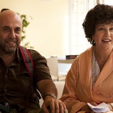 Paolo Virzì e Stefania Sandrelli sul set de La prima cosa bella