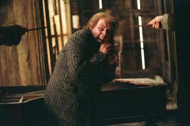 Peter 'Wormtail' Pettigrew (Timothy Spall) in a moment from the film Harry Potter and the Prisoner of Azkaban