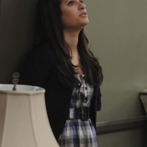 Glee: Lea Michele in una scena dell'episodio Sectionals