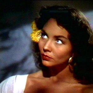 Jennifer Jones in una scena di Duello al Sole.