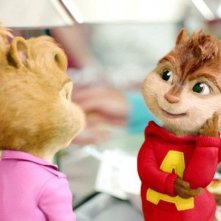 Alvin e Brittany in un'immagine tratta dal film Alvin Superstar 2