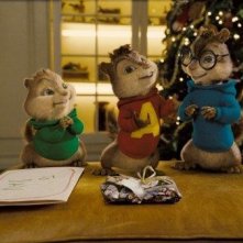 Alvin, Theodore e Simon in una scena di Alvin Superstar