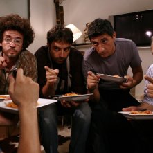 Marco Brenno, Alessio Boni, Neri Marcorè, Emilio Solfrizzi e Luigi Diberti in Tutti pazzi per amore 2