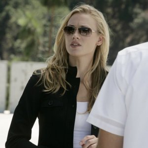 Yvonne Strahovski in un momento dell'episodio Chuck vs. The Sizzling Shrimp