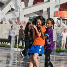 Una sequenza del film Karate Kid con Dre (Jaden Smith) e Mei Ying (Wenwen Han)