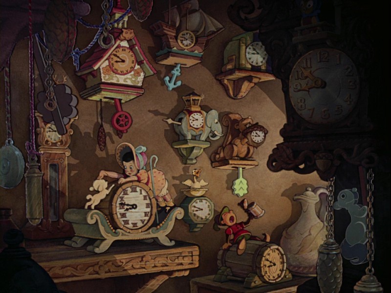 Alcuni Degli Orologi Di Geppetto In Una Scena Del Film D Animazione Pinocchio 142462