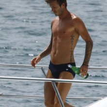 David Beckham in costume da bagno
