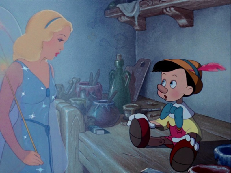 Pinocchio E La Scintillante Fata Turchina In Una Scena Del Film D Animazione Pinocchio 142467