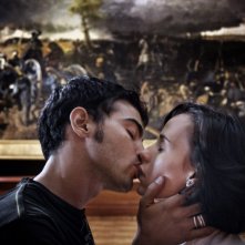 Primo Reggiani e Daniela Piazza in una scena del film Baciami ancora