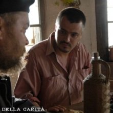 Ilir Jacellari in una scena del film tv L'uomo della carità - Don Luigi di Liegro.